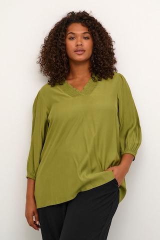 KAFFE CURVE Blouse in Green: front