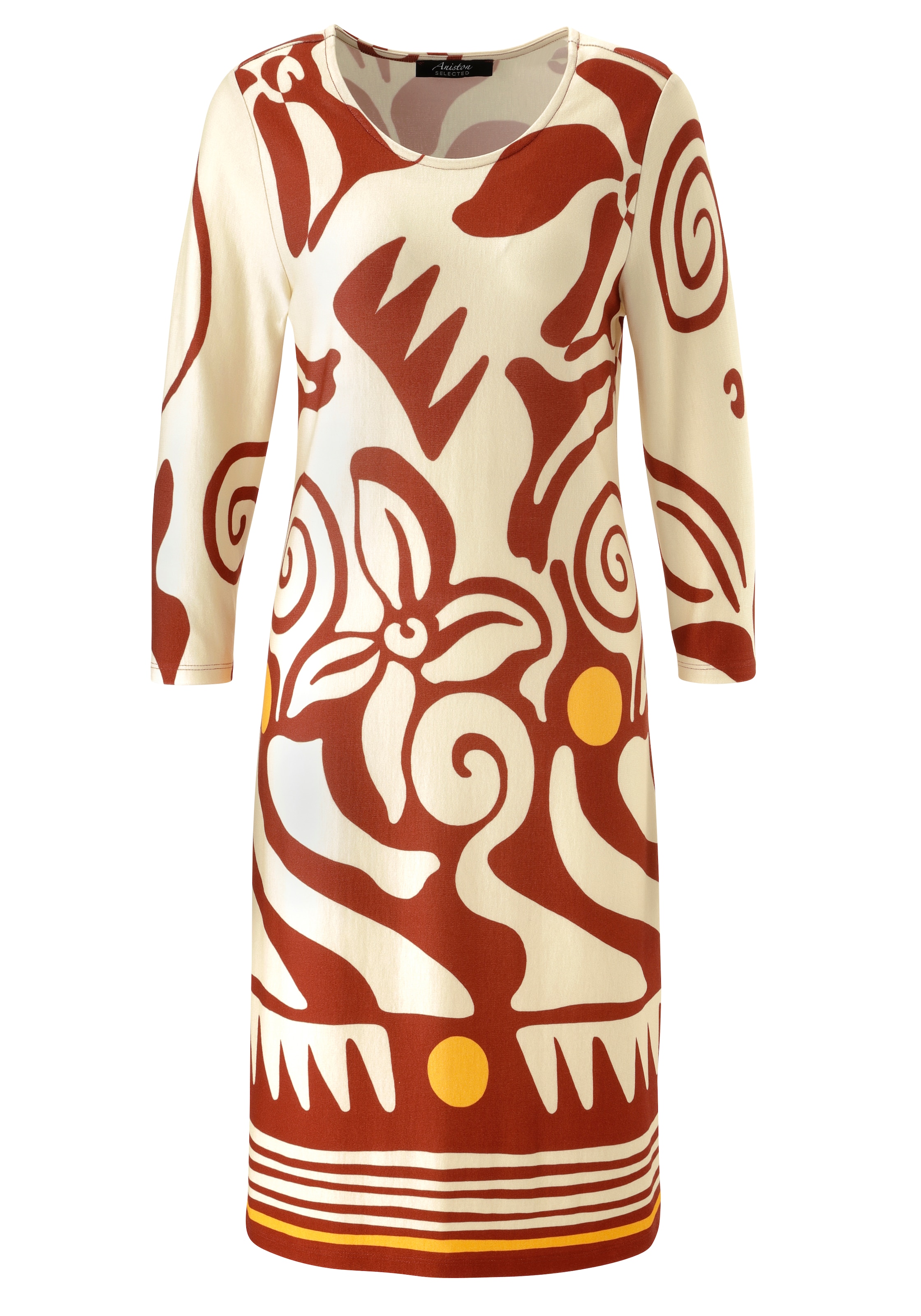 Aniston SELECTED Dress in Ecru / Orange / Mandarine, Item view