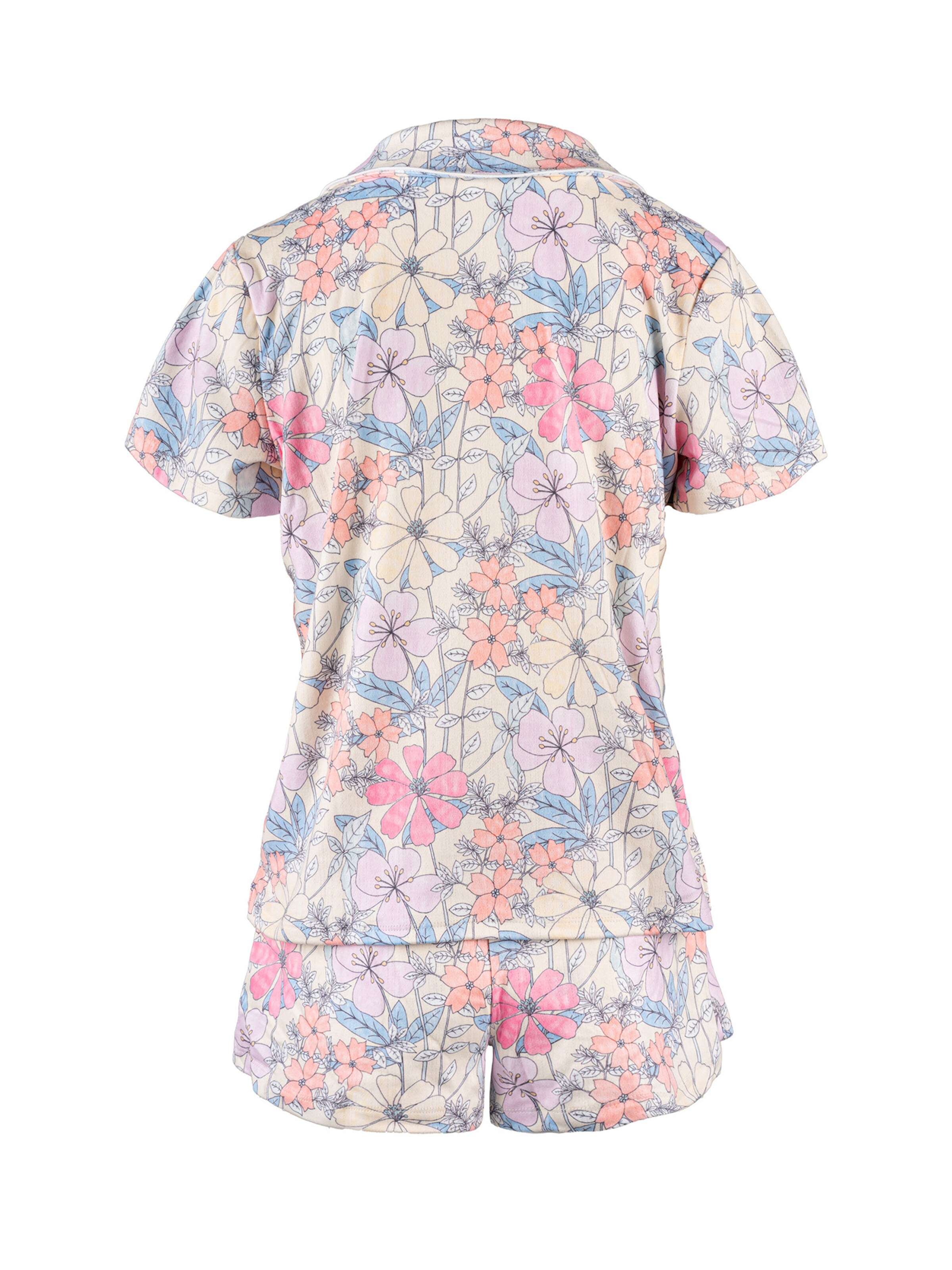 PJ Salvage Korte pyjama 'Garden Dream' in Geel