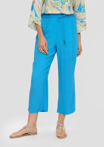 s.Oliver BLACK LABEL Wide leg Trousers in Blue: front