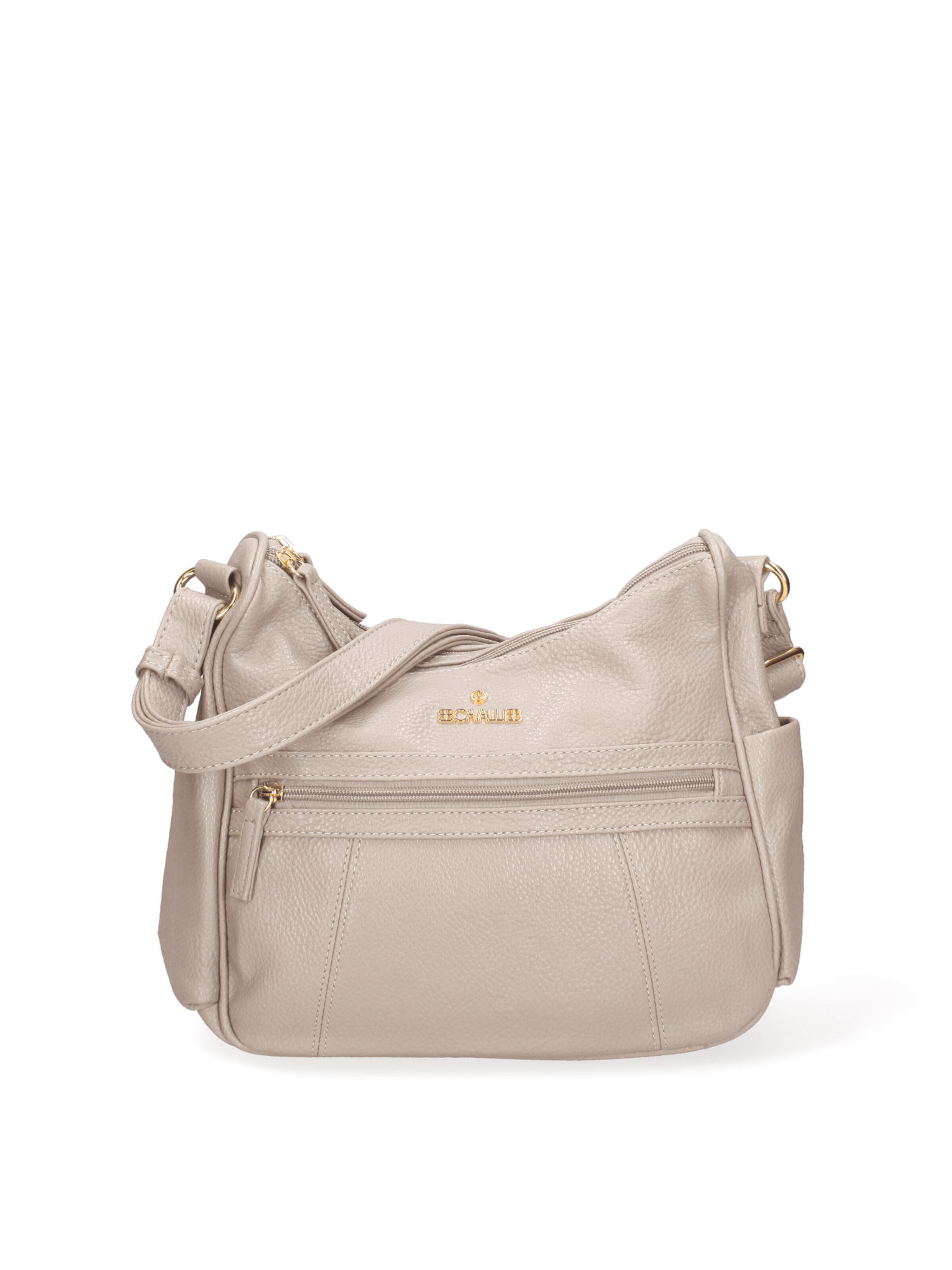 Borsa a tracolla 'Borsa a Tracolla Donna B Cavalli Ecopelle Zip Tasche Multiple 28x24cm' di B. Cavalli in beige: frontale