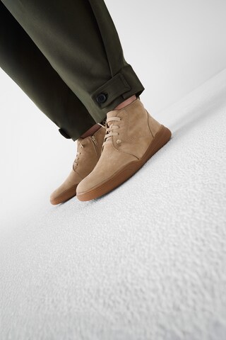 WALDLÄUFER Lace-Up Ankle Boots in Beige
