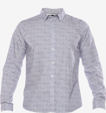 Le Temps Des Cerises Regular fit Button Up Shirt in Blue: front