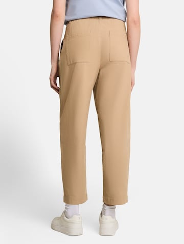 TOM TAILOR DENIM Vat Bandplooibroek in Beige