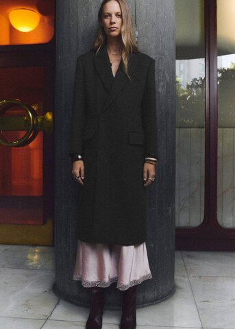 MANGO Mantel santana in Grau: Vorderseite