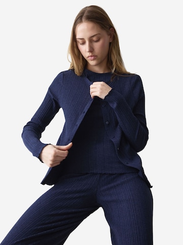 TRIUMPH Knit cardigan ' Red Label Versatile Rib ' in Blue
