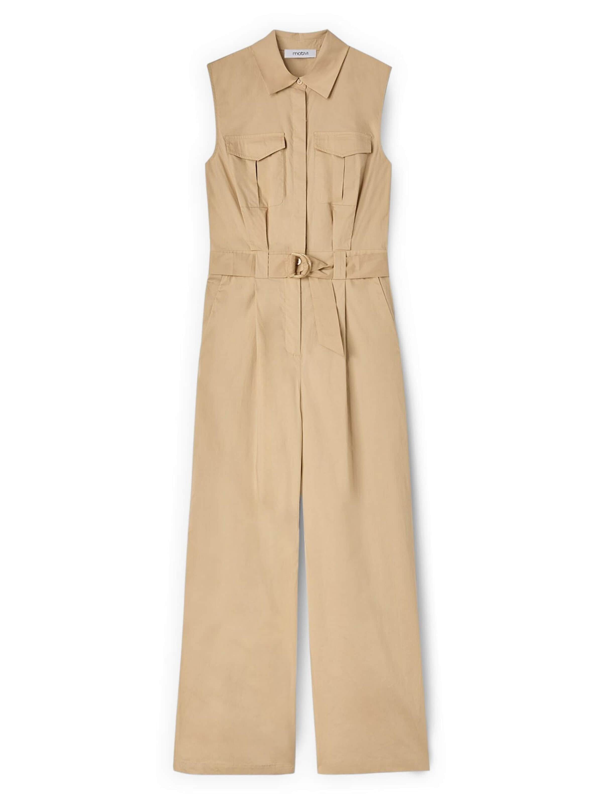 MOTIVI Jumpsuit in Beige: voorkant