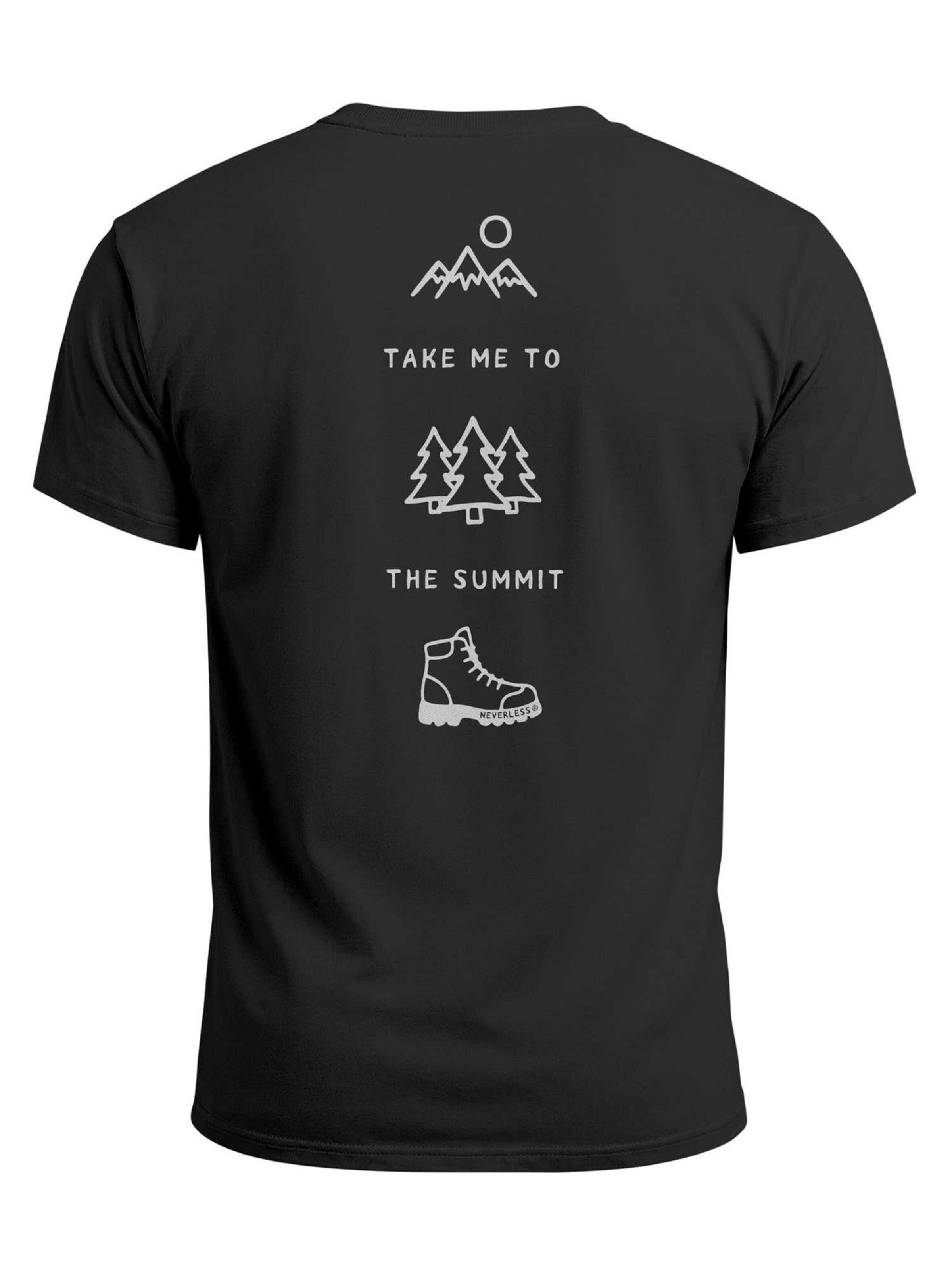 Neverless Shirt 'the summit'‌‌ in Schwarz: Vorderseite