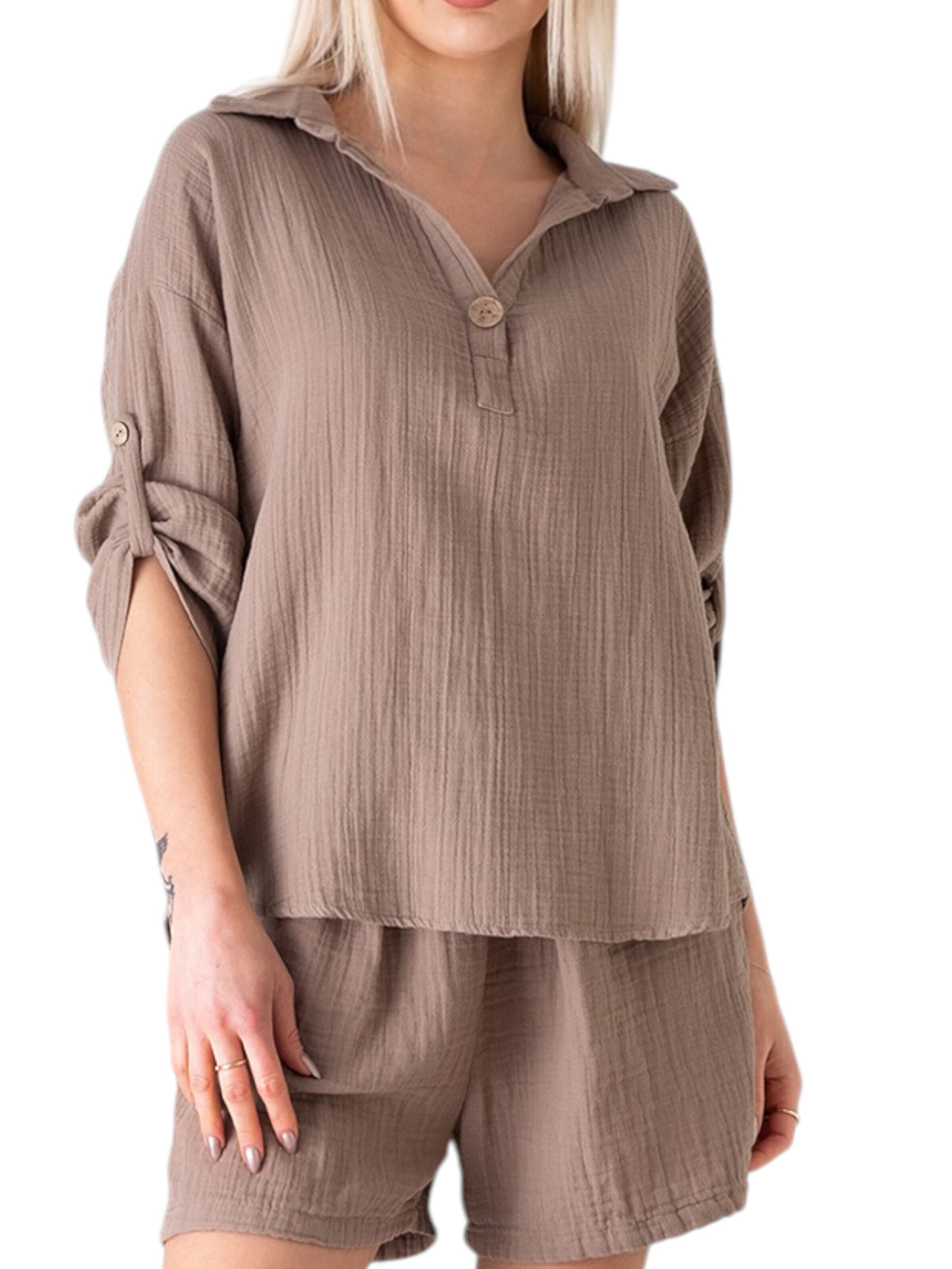 WENOR - Blusa 'LINARA' en beige