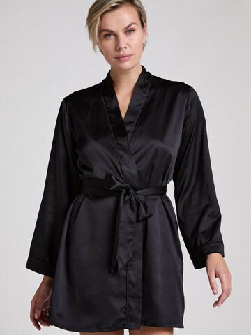 Robe de chambre Hunkemöller en noir : devant