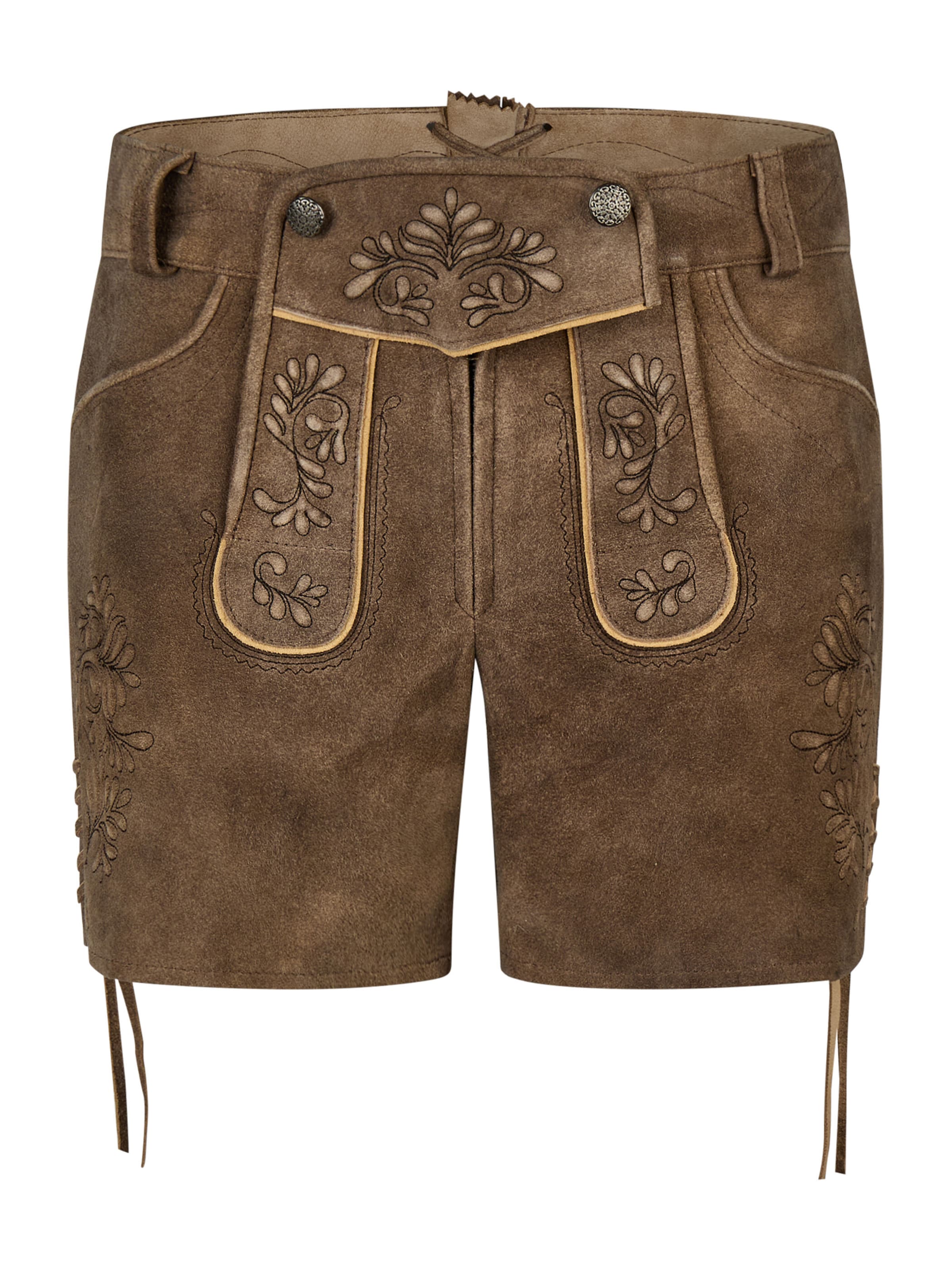 SPIETH & WENSKY Regular Klederdracht broek 'Kyla' in Bruin: voorkant