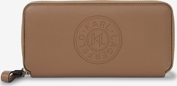 Karl Lagerfeld - Cartera 'Continental' en marrón: frente