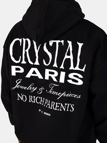 Crystal Paris Sweatshirt 'Rich' in Black