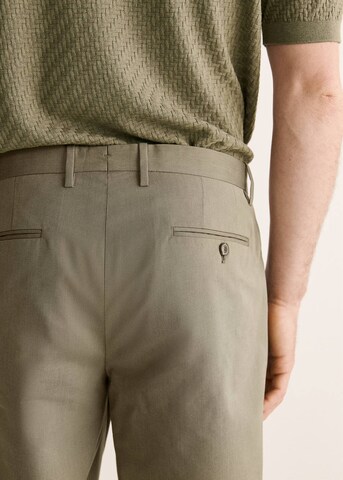 MANGO MAN Regular Chino Pants 'Eden' in Green