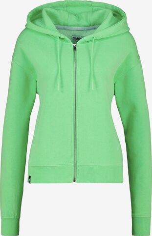 Alife and Kickin Zip-Up Hoodie 'Rana' in Green: front