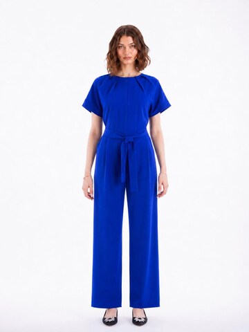 Combinaison 'Royal Blue Wide-Leg Jumpsuit' BIBI SAKALIEVA en bleu : devant