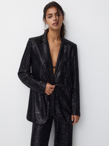 Blazer Pull&Bear en noir : devant