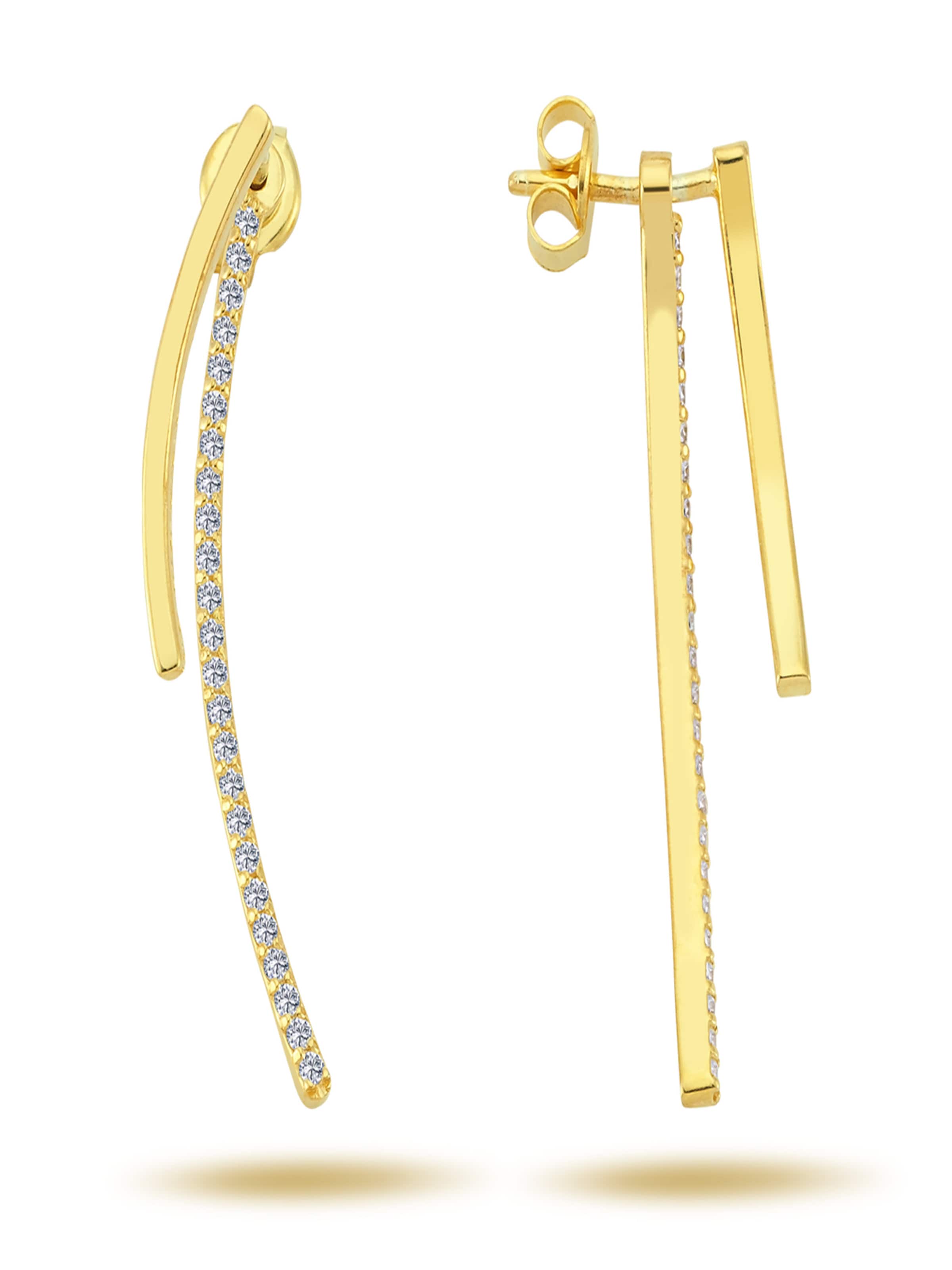 EinStein Diamant Earrings 'Tennis' in Gold: front