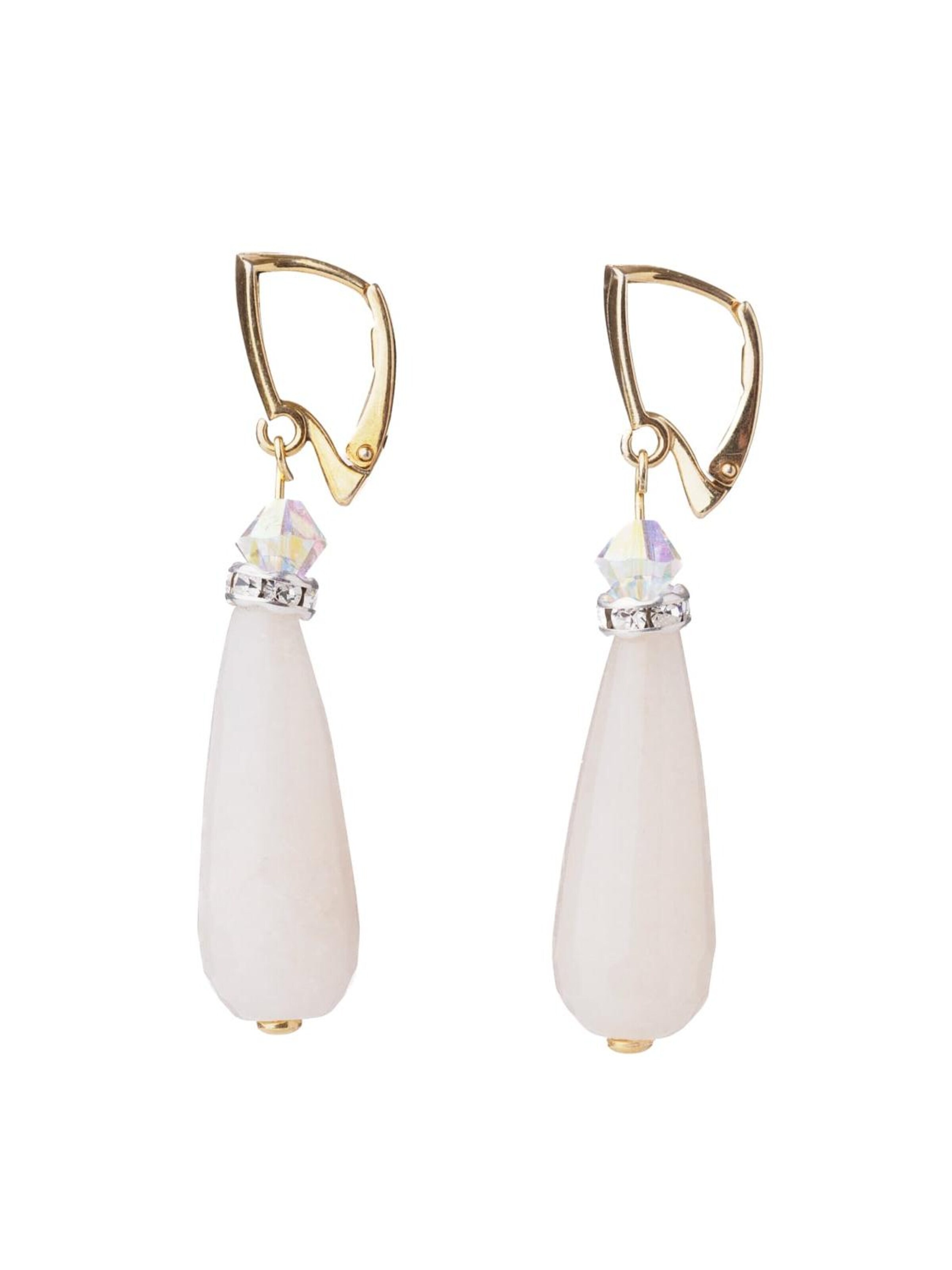 THE GEM STORIES JEWELRY Oorbellen 'Ivory Éclat Earrings' in Wit