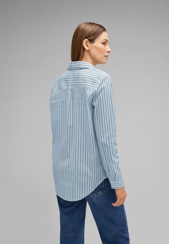 STREET ONE Longbluse mit Streifen in Blau