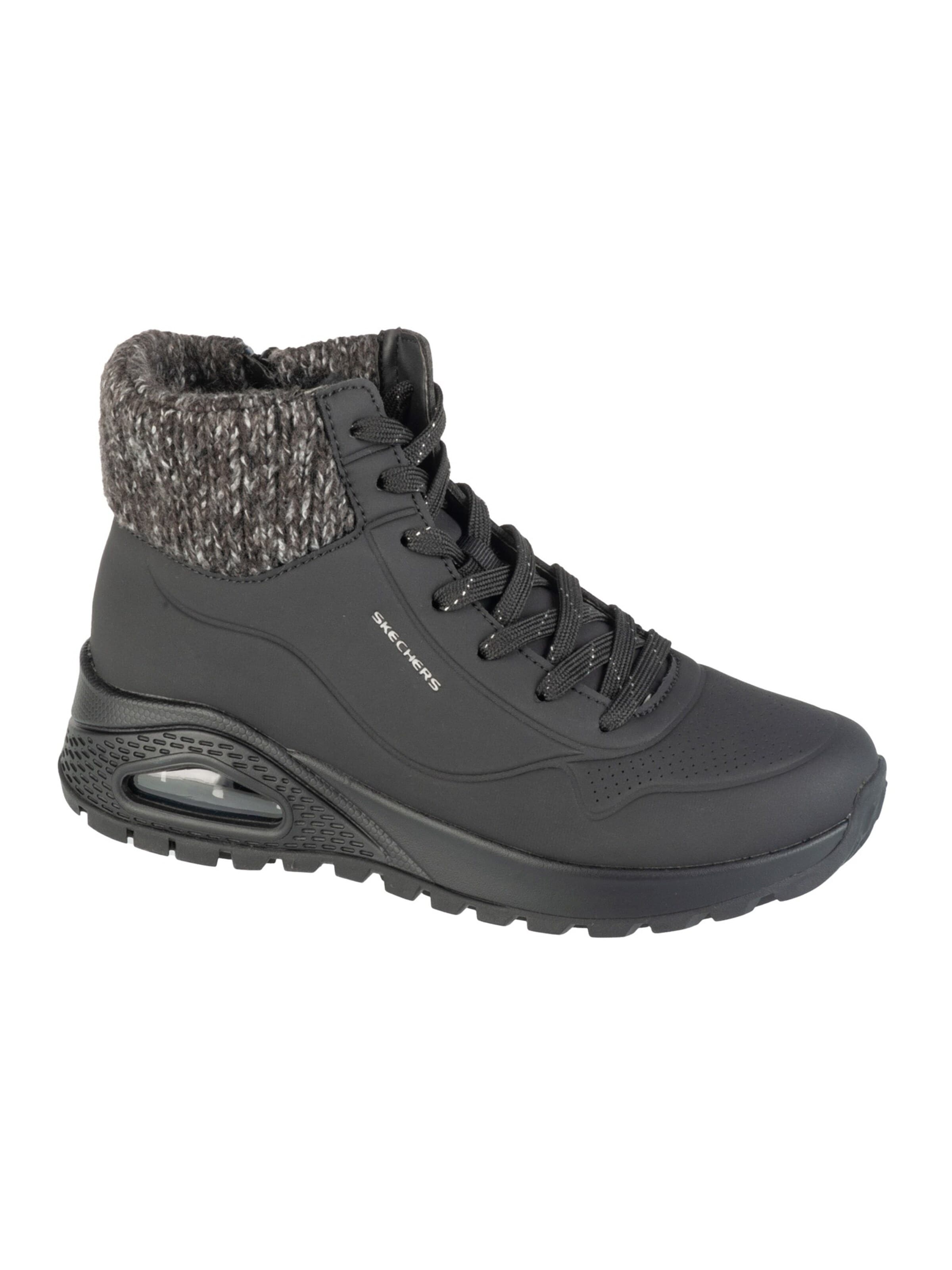SKECHERS Veterlaarzen 'Skechers Uno Rugged - Darling' in Zwart