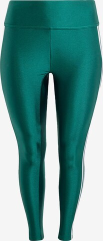 Skinny Pantalon de sport ADIDAS ORIGINALS en vert : devant