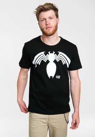 LOGOSHIRT Shirt 'Venom' in Zwart: voorkant