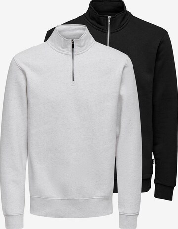 Only & Sons Sweatshirt 'Ceres' in Silber: Vorderseite
