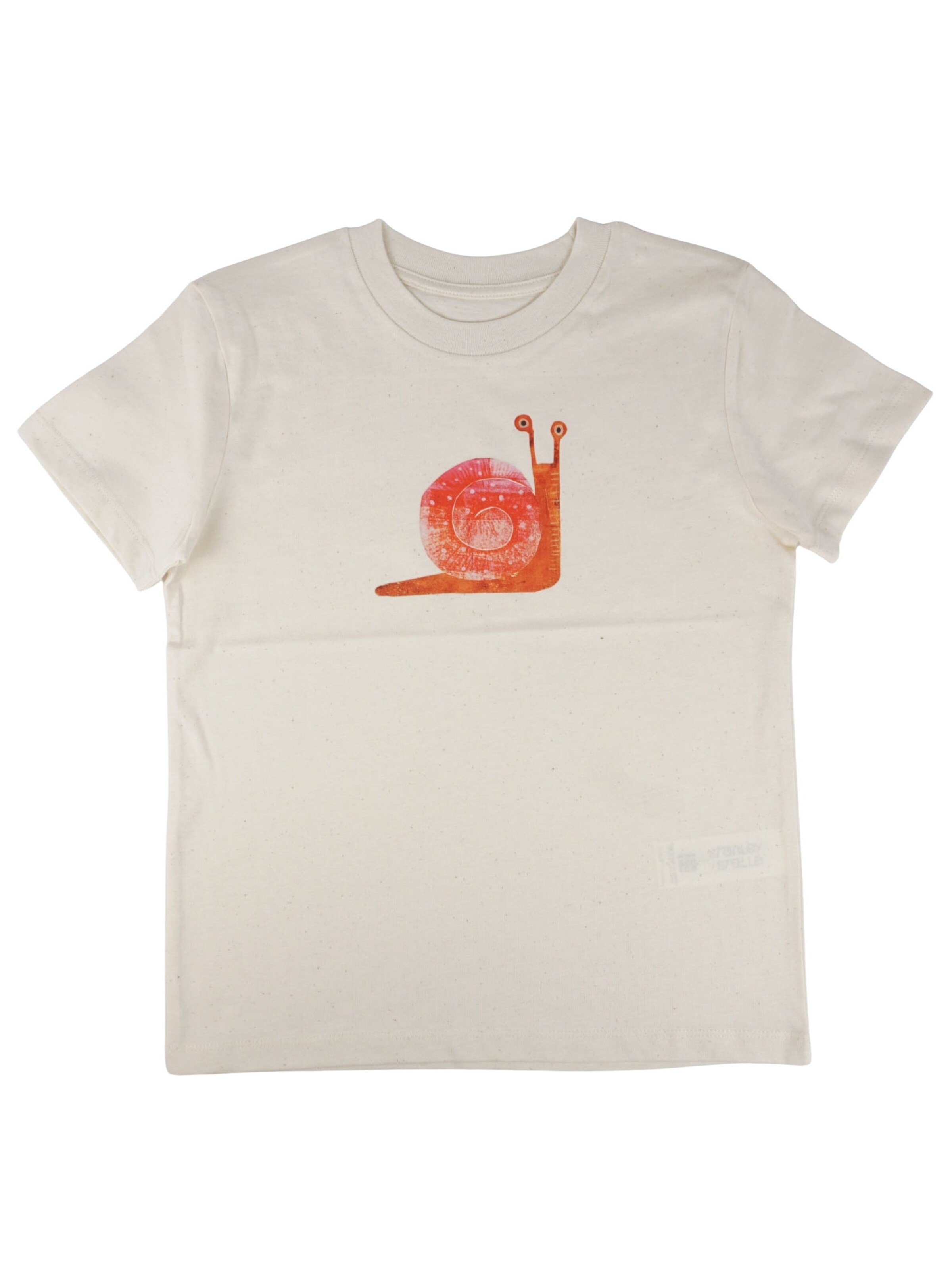 MelaDi Shirt 'Rote Schnecke'‌‌‌‌ in Weiß: Vorderseite