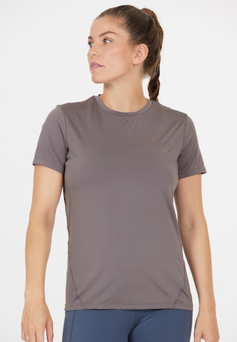 ENDURANCE Performance Shirt 'Nan' in Brown: front