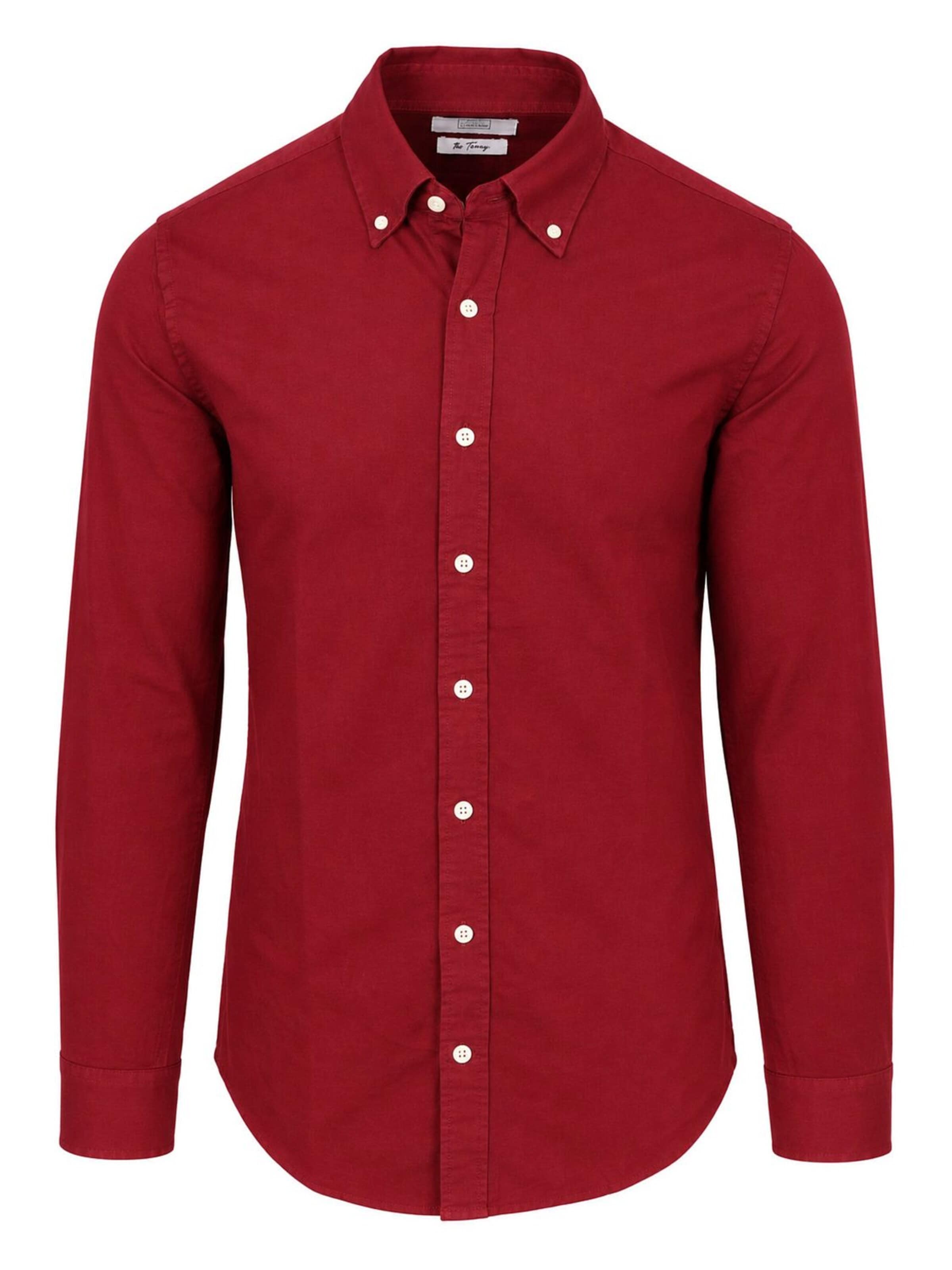 KING Essentials Regular fit Button Up Shirt 'The Tommy' in Red: front