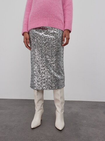 EDITED Skirt 'Konstanze' in Silver: front