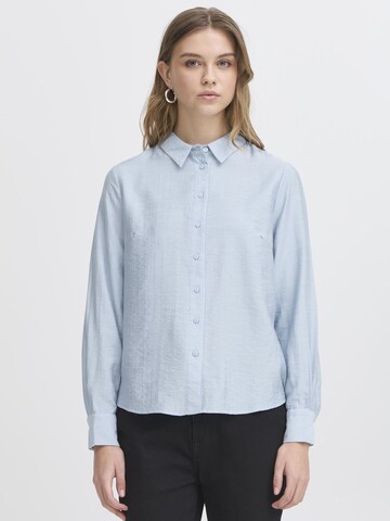 Camicia da donna 'WILMA' di ICHI in blu: frontale