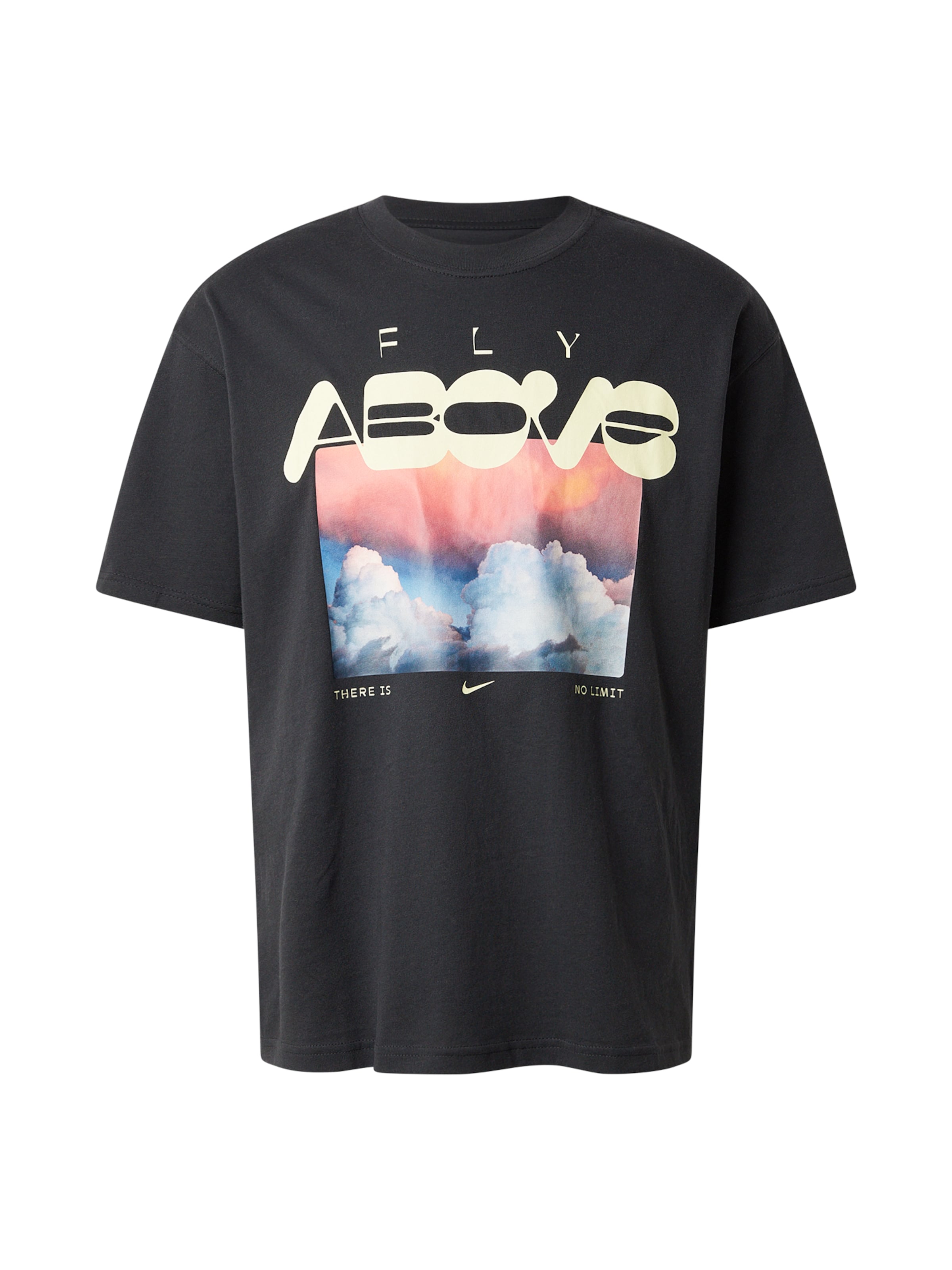 Nike Sportswear Μπλουζάκι 'FLY ABOVE' σε μπλε ουρανού / κίτρινο παστέλ / ρόδινο / μαύρο, Άποψη προϊόντος