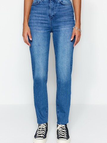 Coupe slim Jean Trendyol en bleu : devant
