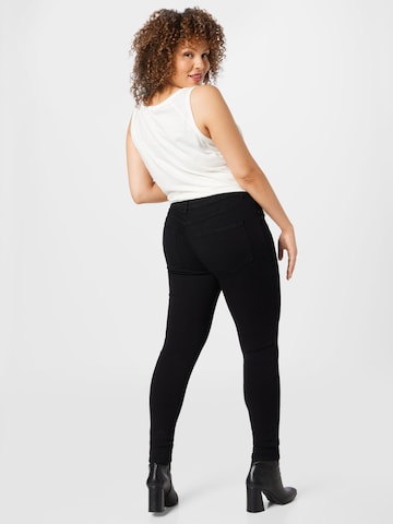 ONLY Curve Skinny Jeans 'RAIN' in Zwart