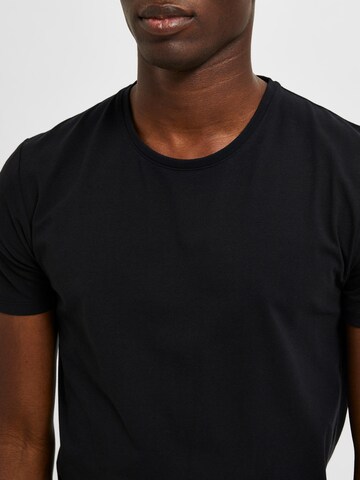 T-Shirt 'Ael' SELECTED HOMME en noir
