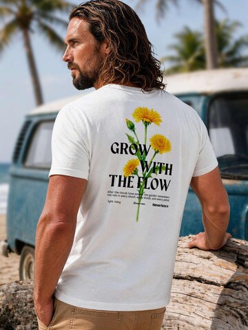 Neverless Shirt 'with the flow' in White