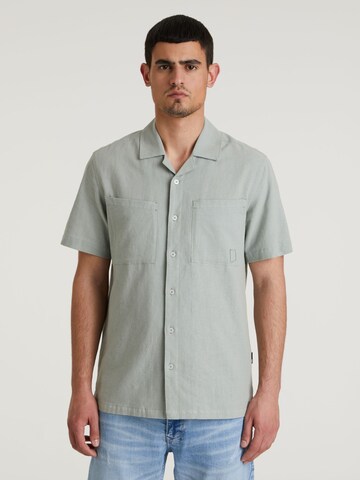 CHASIN' Regular fit Overhemd 'Bizz' in Groen: voorkant