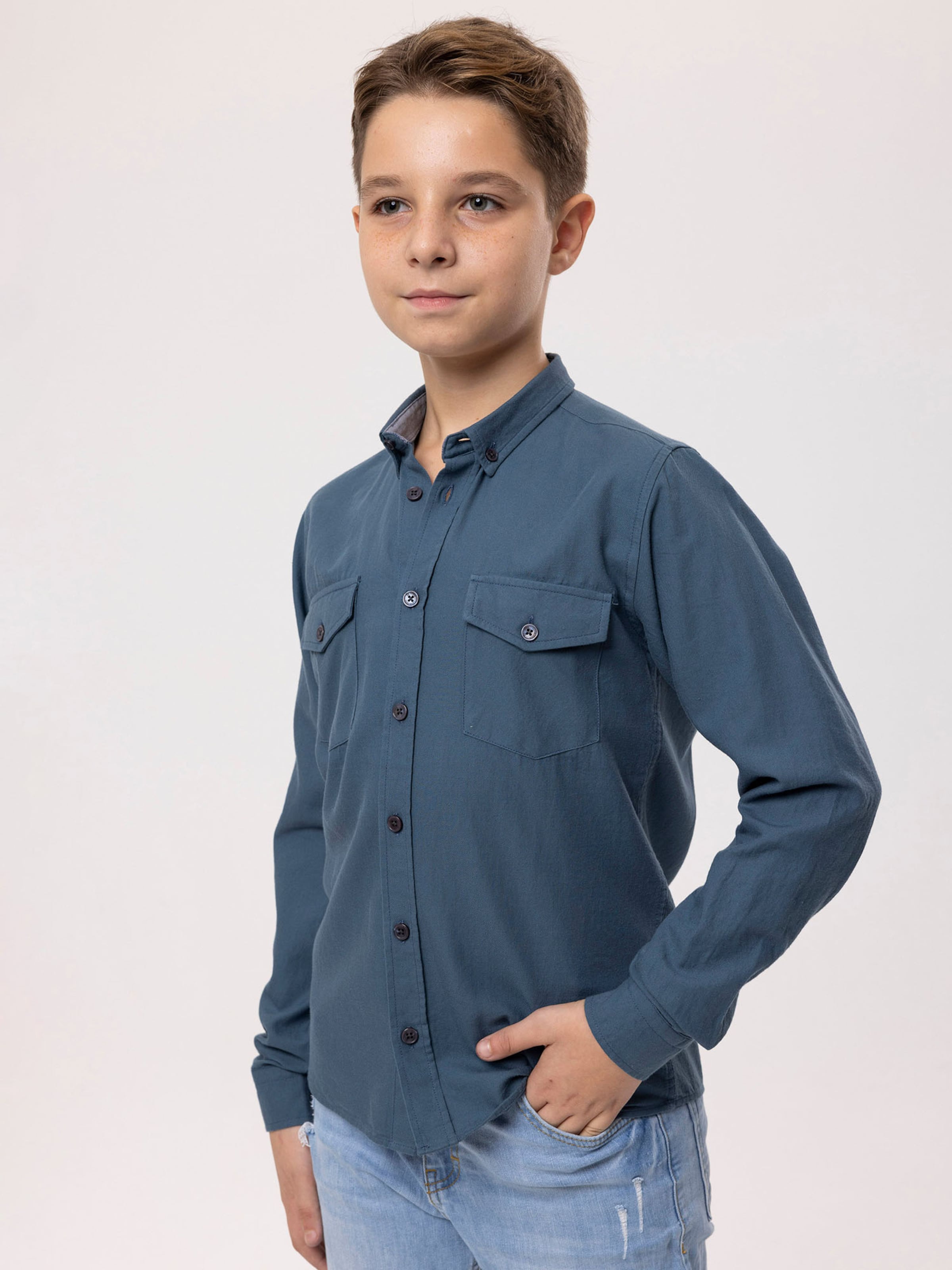 By Diess Collection Средняя посадка Рубашка в Синий: спереди