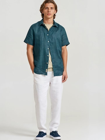 Funky Buddha Regular fit Overhemd in Blauw
