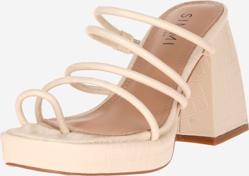 Simmi London - Sandalias de dedo 'KELLIE' en blanco: frente