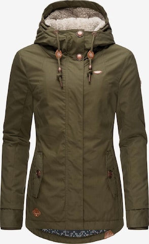 Ragwear Winter Jacket 'Monade II' in Green: front