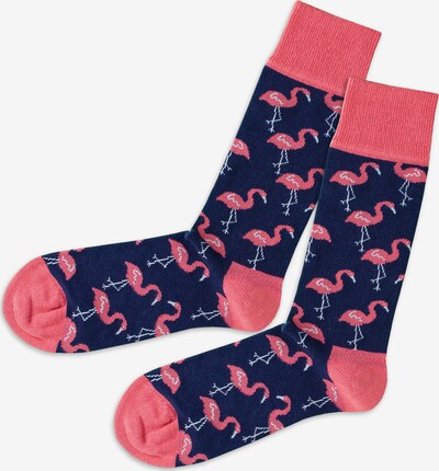 DillySocks Socken in dunkelblau / dunkelpink / weiß, Produktansicht