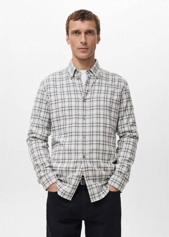 MANGO MAN Regular Fit Hemd 'Roma' in Grau: Vorderseite