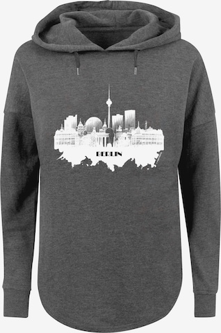 F4NT4STIC Sweatshirt 'Cities Collection - Berlin skyline' in Grijs: voorkant