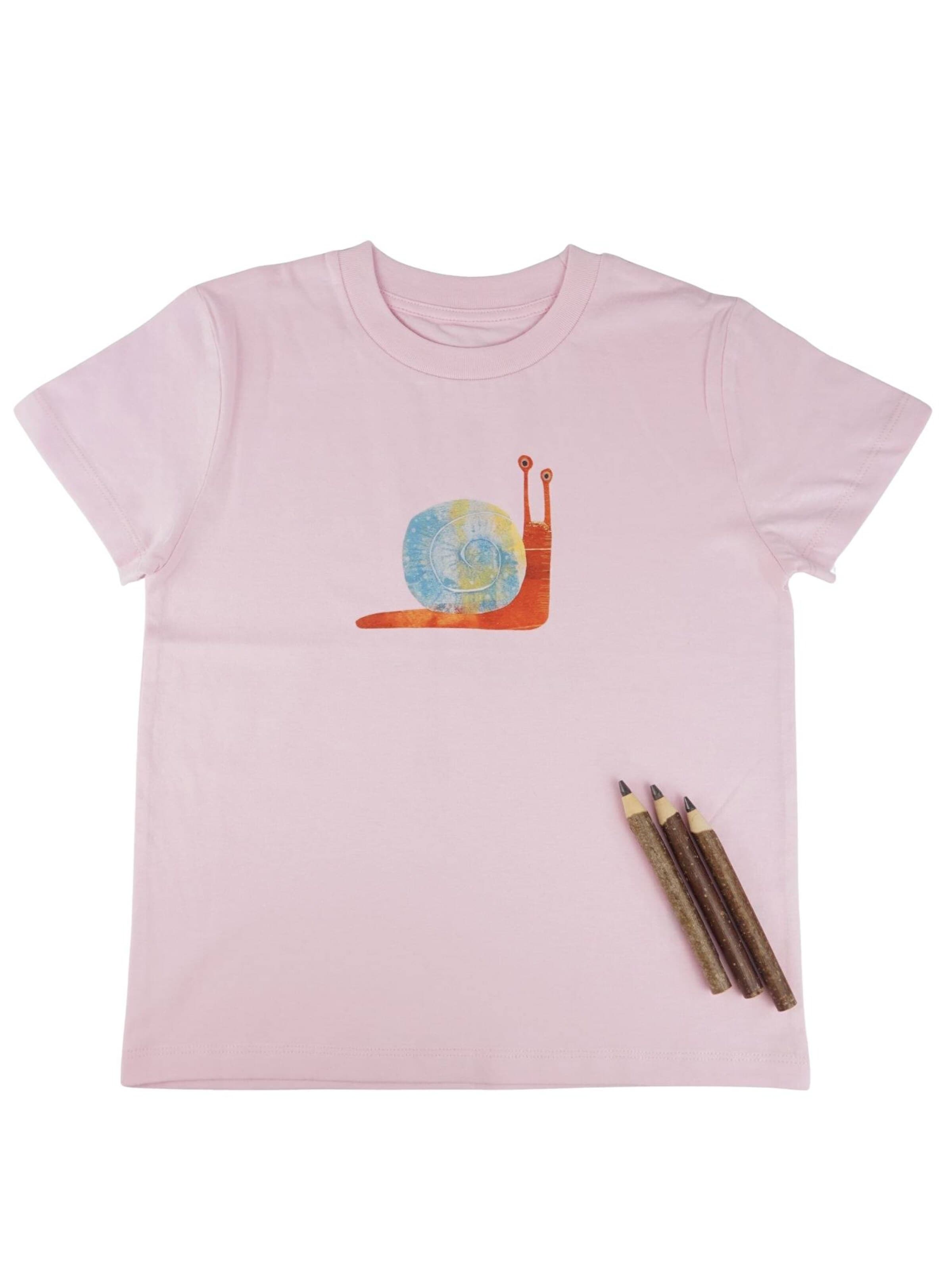 MelaDi Shirt 'Schnecke'‌‌‌‌‌‌‌‌‌‌ in Pink: Vorderseite