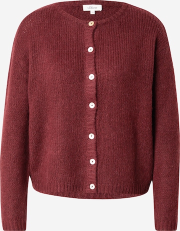 s.Oliver Knit cardigan in Red: front