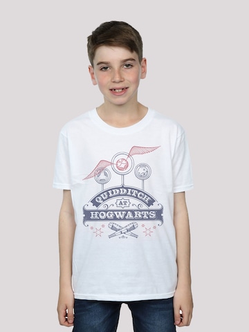F4NT4STIC Shirt 'Quidditch At Hogwarts' in White: front