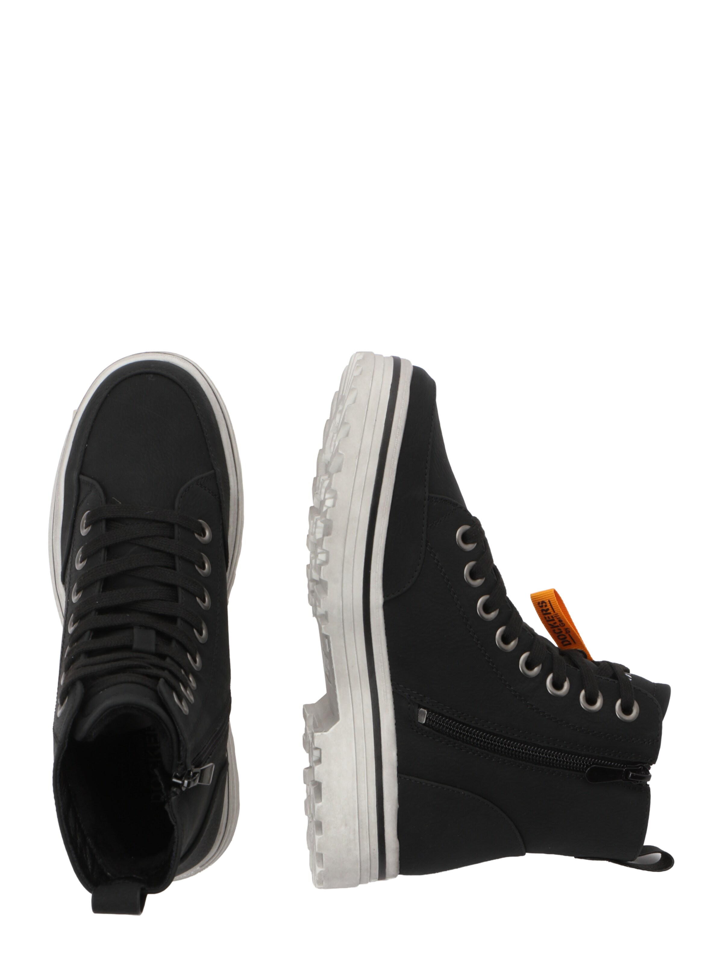 Dockers by Gerli Fűzős rövid szárú csizmák - fekete